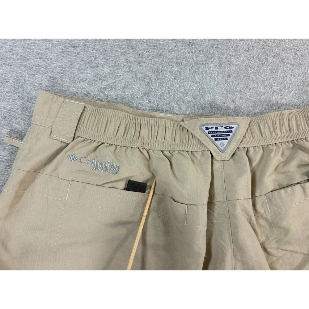 NWT Columbia Cargo Hiking Travel Shorts (Men's 36) Tan - 10